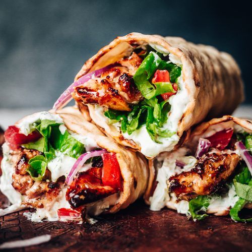 Greek Chicken Gyro Wrap: healthy lunch ideas