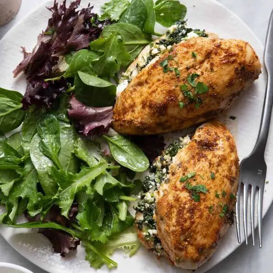 Spinach and Feta Stuffed Chicken Breast Lunch For Office