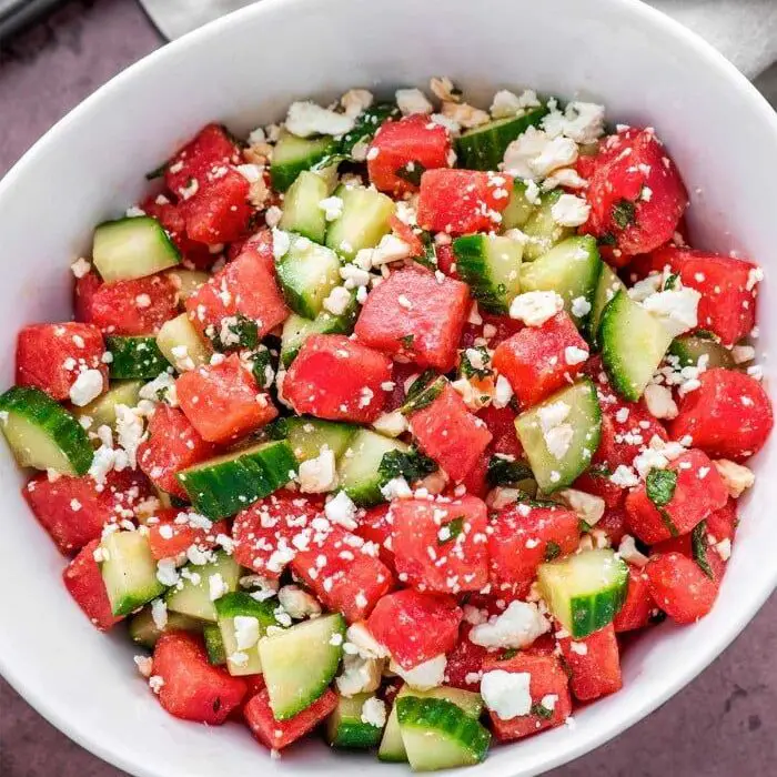 Watermelon Salad low calorie meal