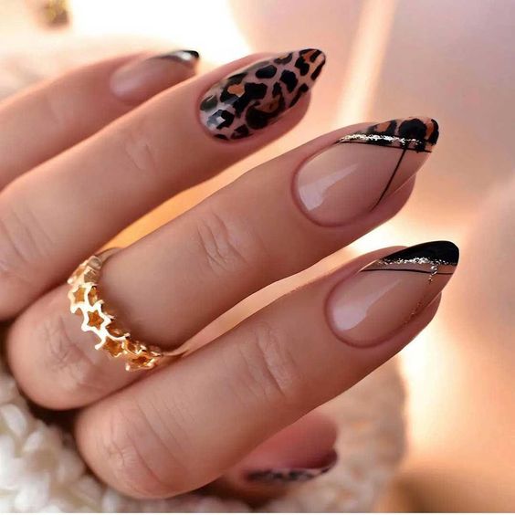 Animal Print Accents Nails