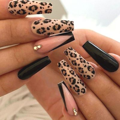 Animal Print Accents Nails