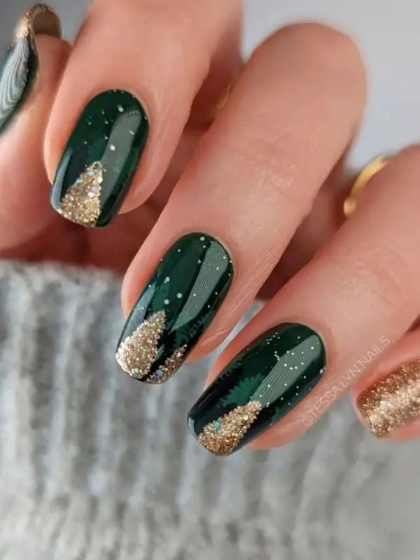 Christmas Tree nails