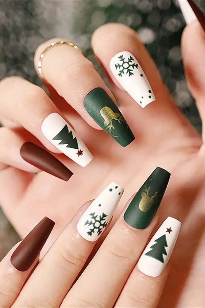Christmas Tree nails