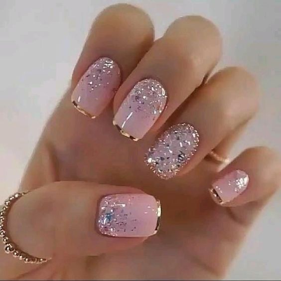 Glitter Gradient nail art