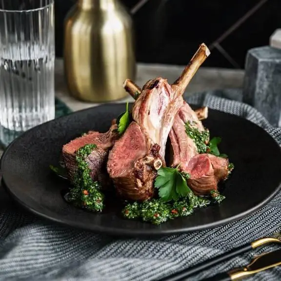 Roasted Lamb with Mint Sauce