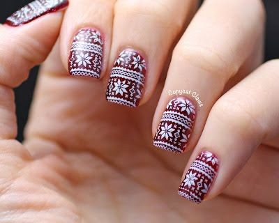 ugly christmas sweater nail art Holiday Inspired Nail Ideas for Christmas