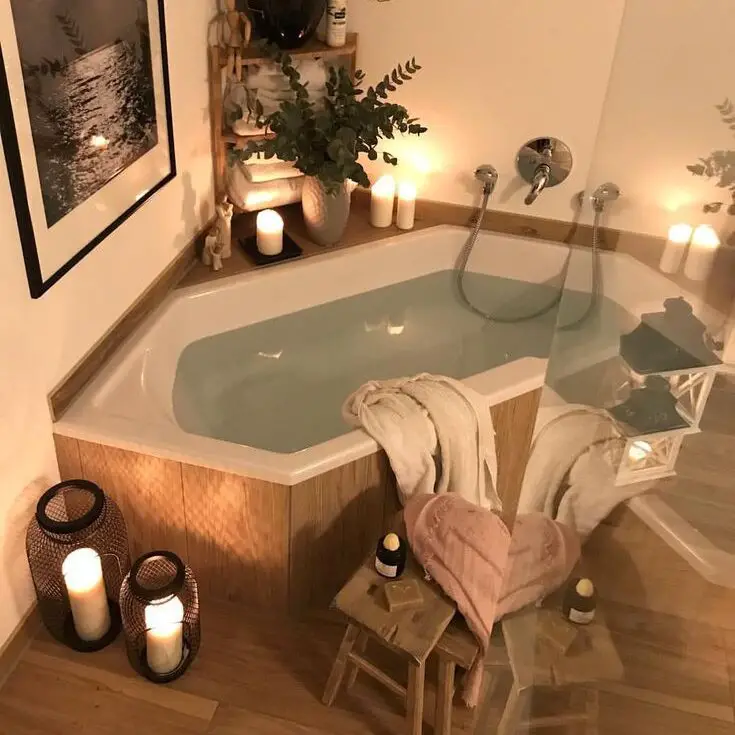 preparing a relaxing bath athome