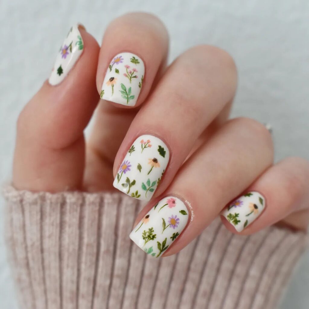 Floral Print Nails for Spring