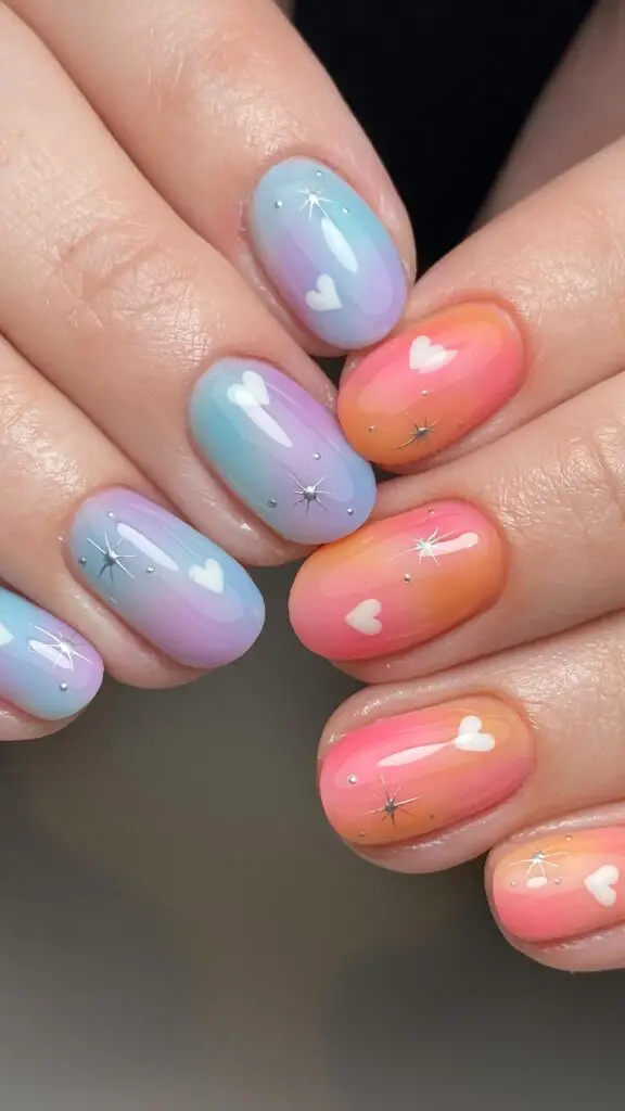 Watercolor Wash Spring Nail designs