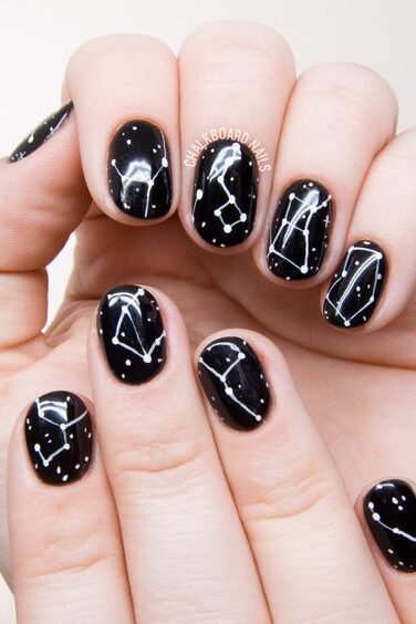 Constellation nail art