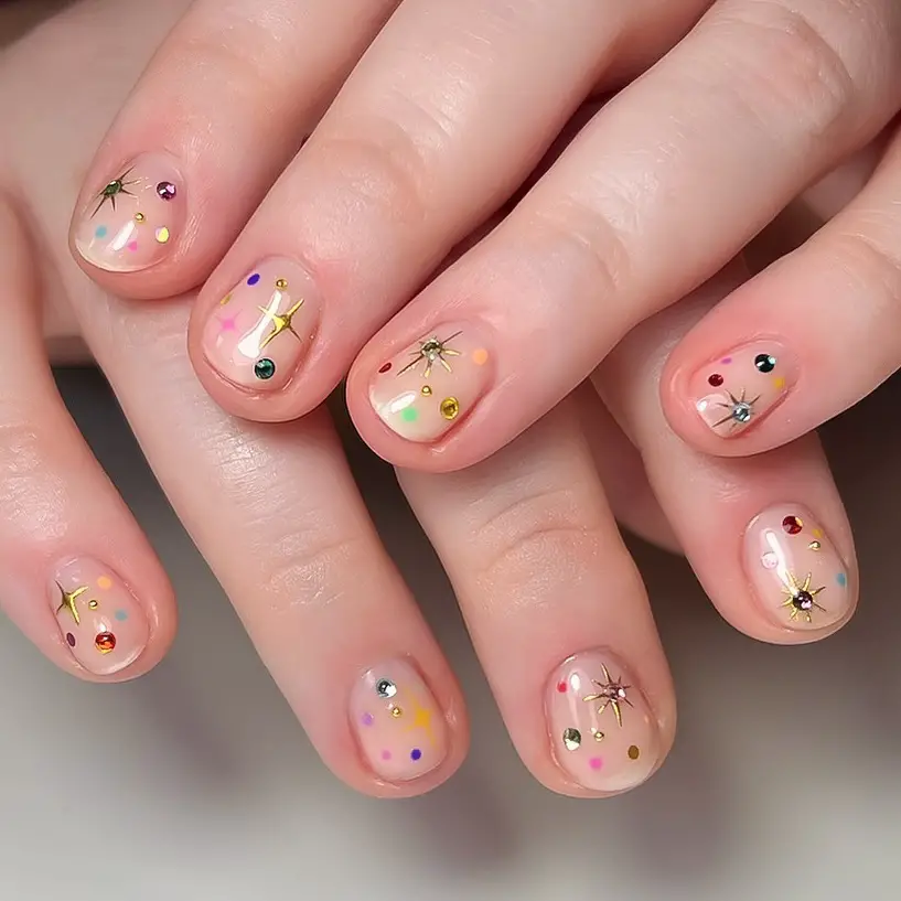 Elegant Negative Space Spring Nail Designs For Short Nails