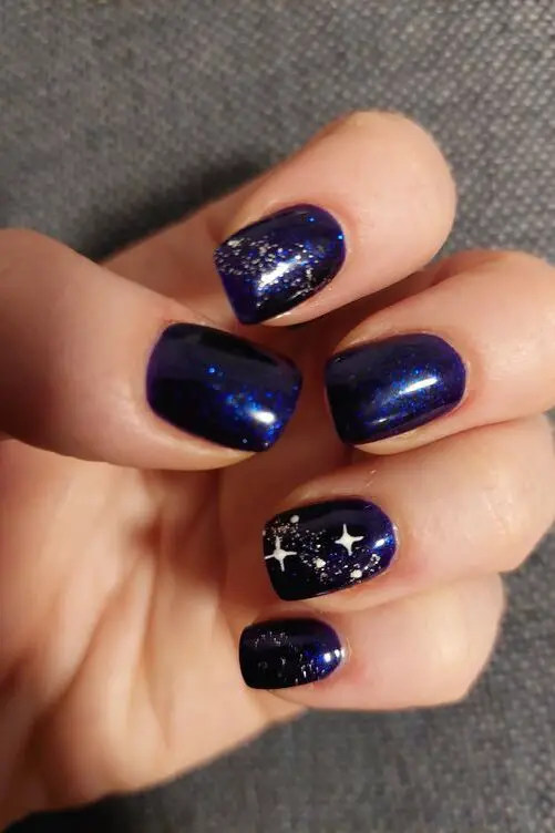 Galaxy-inspired nails