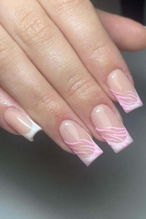 Matte Baby Pink Textured Stripes