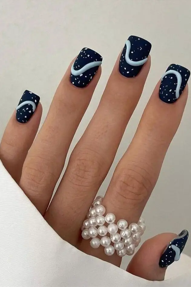 Nautical-themed nails