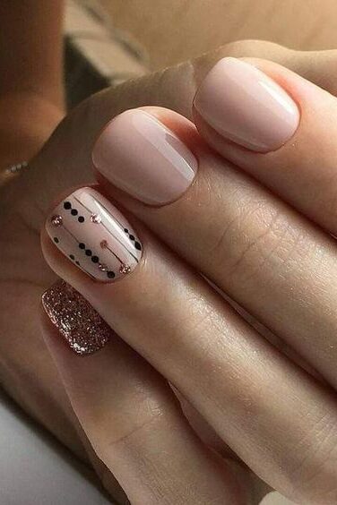 Negative space nail art