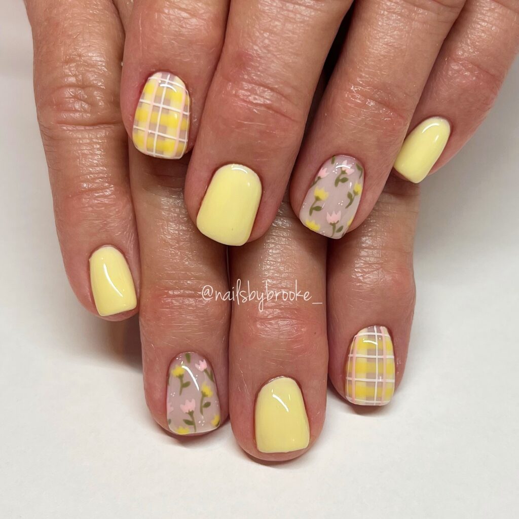 Whimsical Springtime Patterns Spring Nail Designs For Short Nails