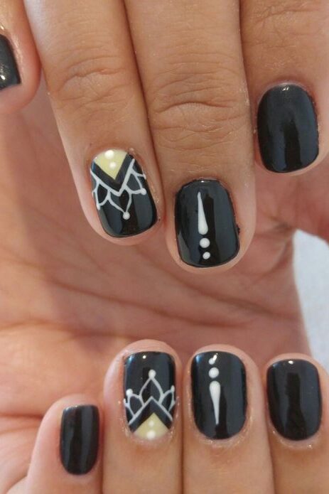 Tribal-inspired nail art